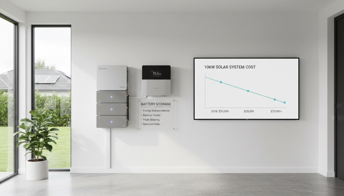 أمثلة على تكاليف نظام 10kW مع التخزين