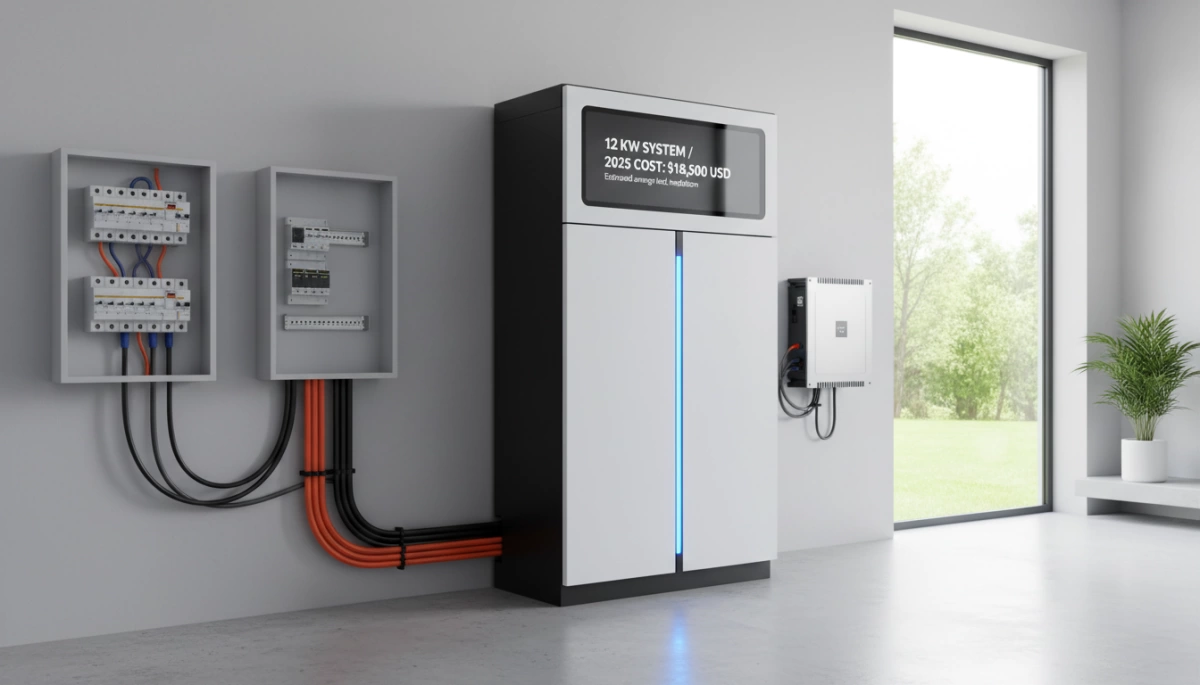 12kW solar system battery storage cost 2025