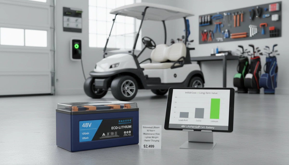 Coût et valeur des batteries lithium 48 V pour chariot de golf