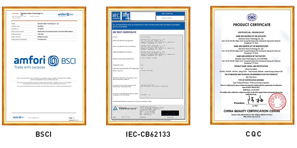 BSCI- IEC-CB62133-CQC