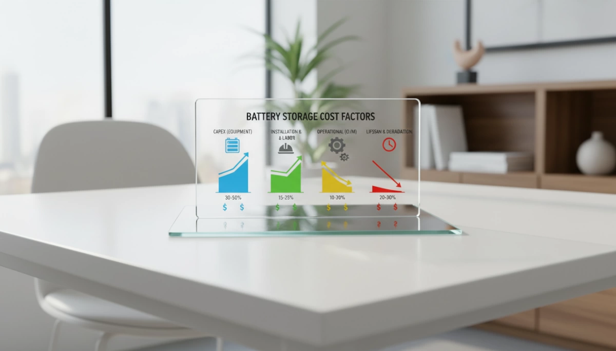 battery storage cost factors comparison