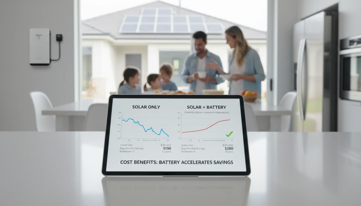 Преимущества стоимости солнечной энергии с батареей и без