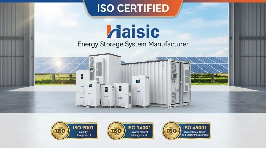 شركة تصنيع أنظمة تخزين الطاقة المعتمدة من ISO