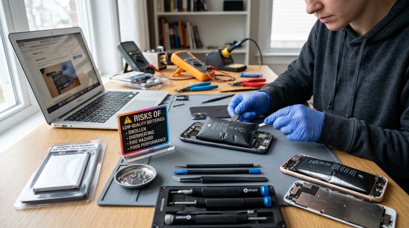 Riscos de Baterias de iPhone de Baixa Qualidade