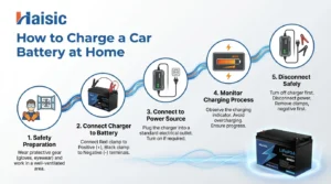 how to charge a car battery at home