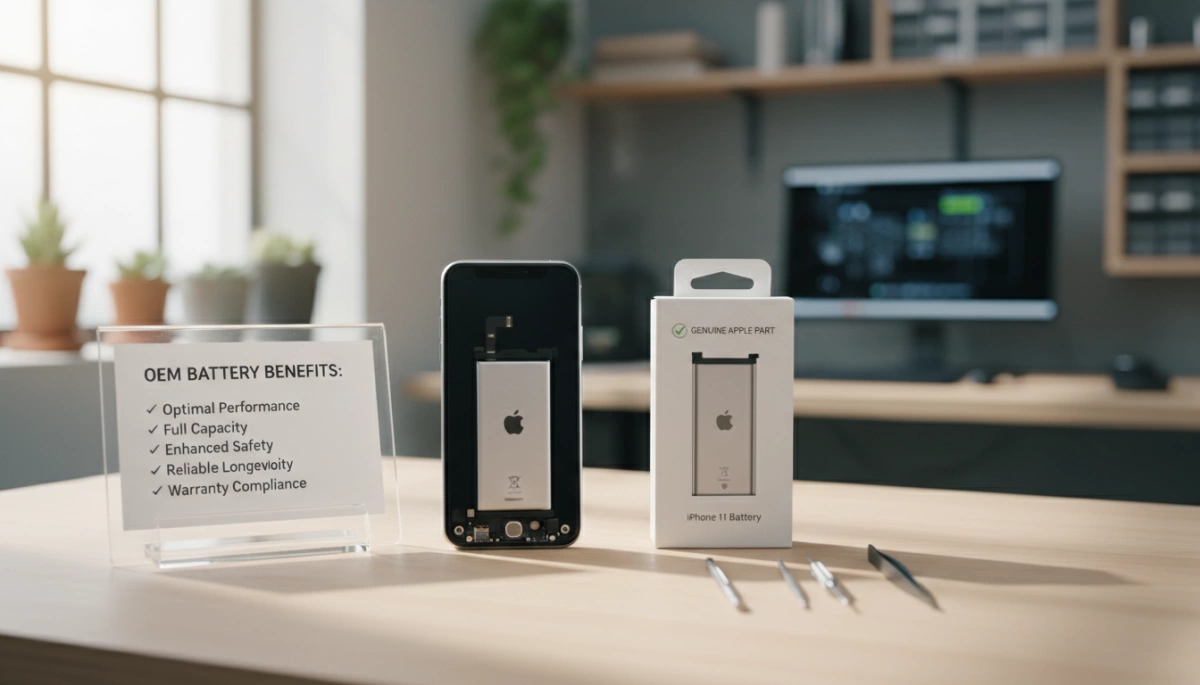iPhone 11 OEM battery benefits for repairs